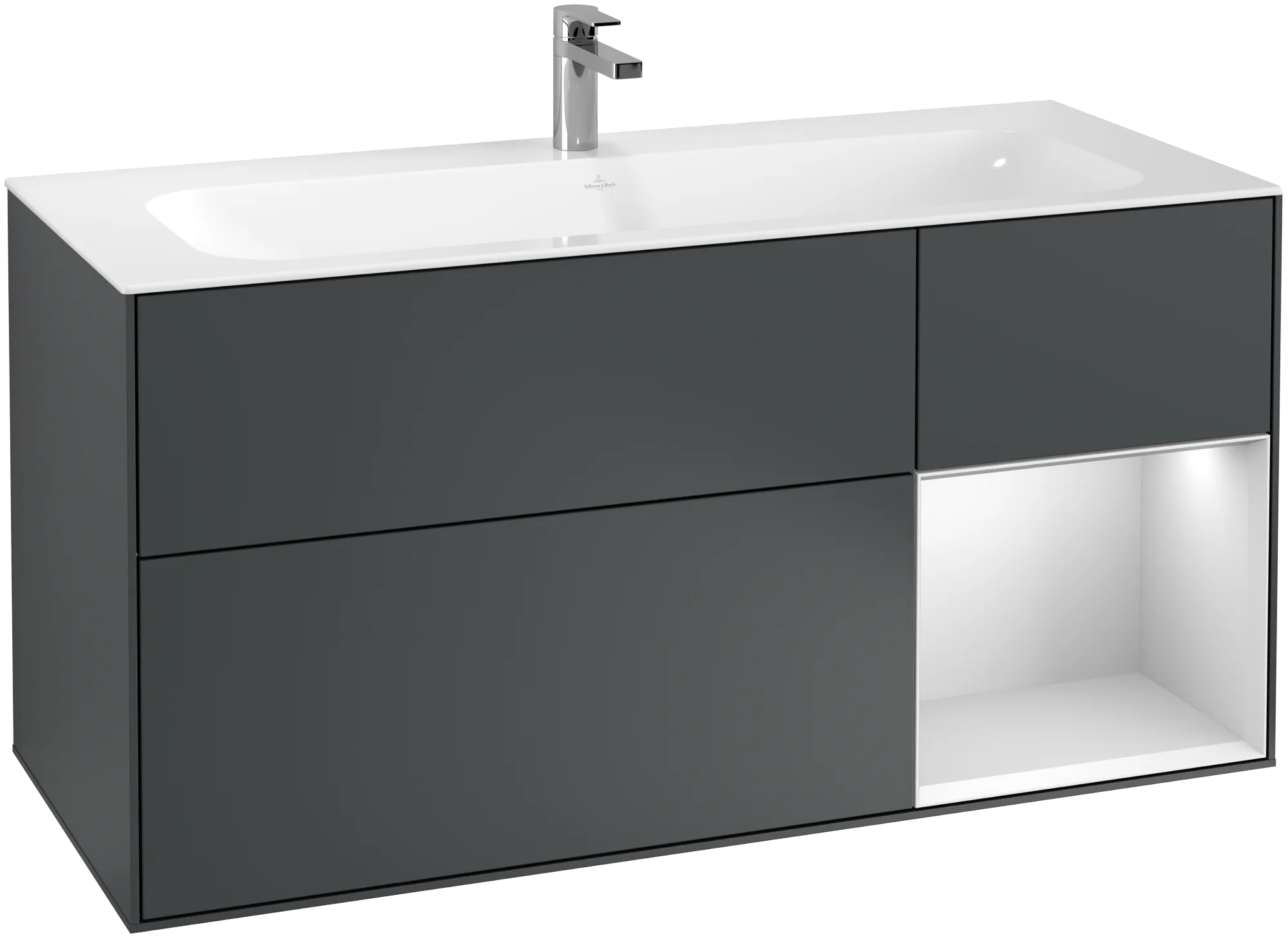 Villeroy & Boch Finion Waschbeckenunterschrank G07, 1196x591x498mm, Midnight Blue Matt/Lacquer, White Matt/Lacquer