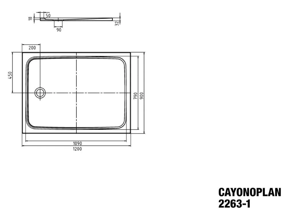 Kaldewei rechteck Duschwanne „Cayonoplan“ 900 × 1200 mm mit Vollantislip, ohne Oberflächenveredelung, in schwarz Kaldewei rechteck Duschwanne „Cayonoplan“ 900 × 1200 mm mit Vollantislip, ohne Oberflächenveredelung, in schwarz