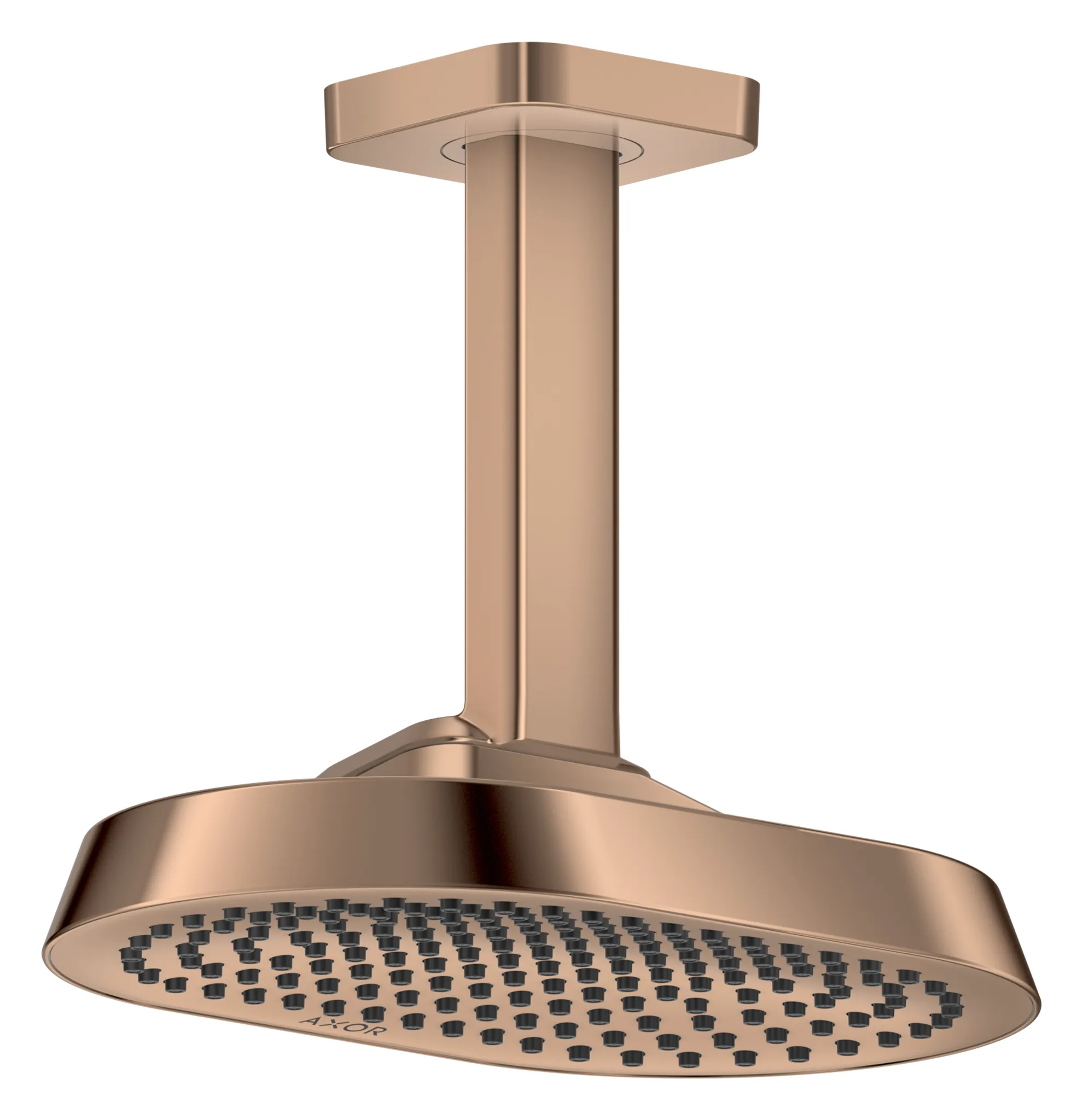 Hansgrohe AXOR ShowerSphere Kopfbrause 250⁄160 1jet EcoSmart mit Deckenanschluss, Polished Red Gold Hansgrohe AXOR ShowerSphere Kopfbrause 250⁄160 1jet EcoSmart mit Deckenanschluss, Polished Red Gold