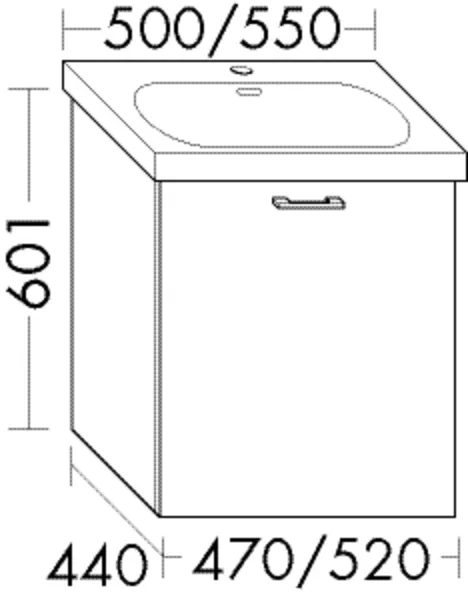 Waschtischunterschrank Sys30 PG1 Aqua von burgbad – 440 mm tief, 520 mm breit, 601 mm hoch, 1 Auszug, 350 mm Einbautiefe Waschtischunterschrank Sys30 PG1 Aqua von burgbad – 440 mm tief, 520 mm breit, 601 mm hoch, 1 Auszug, 350 mm Einbautiefe