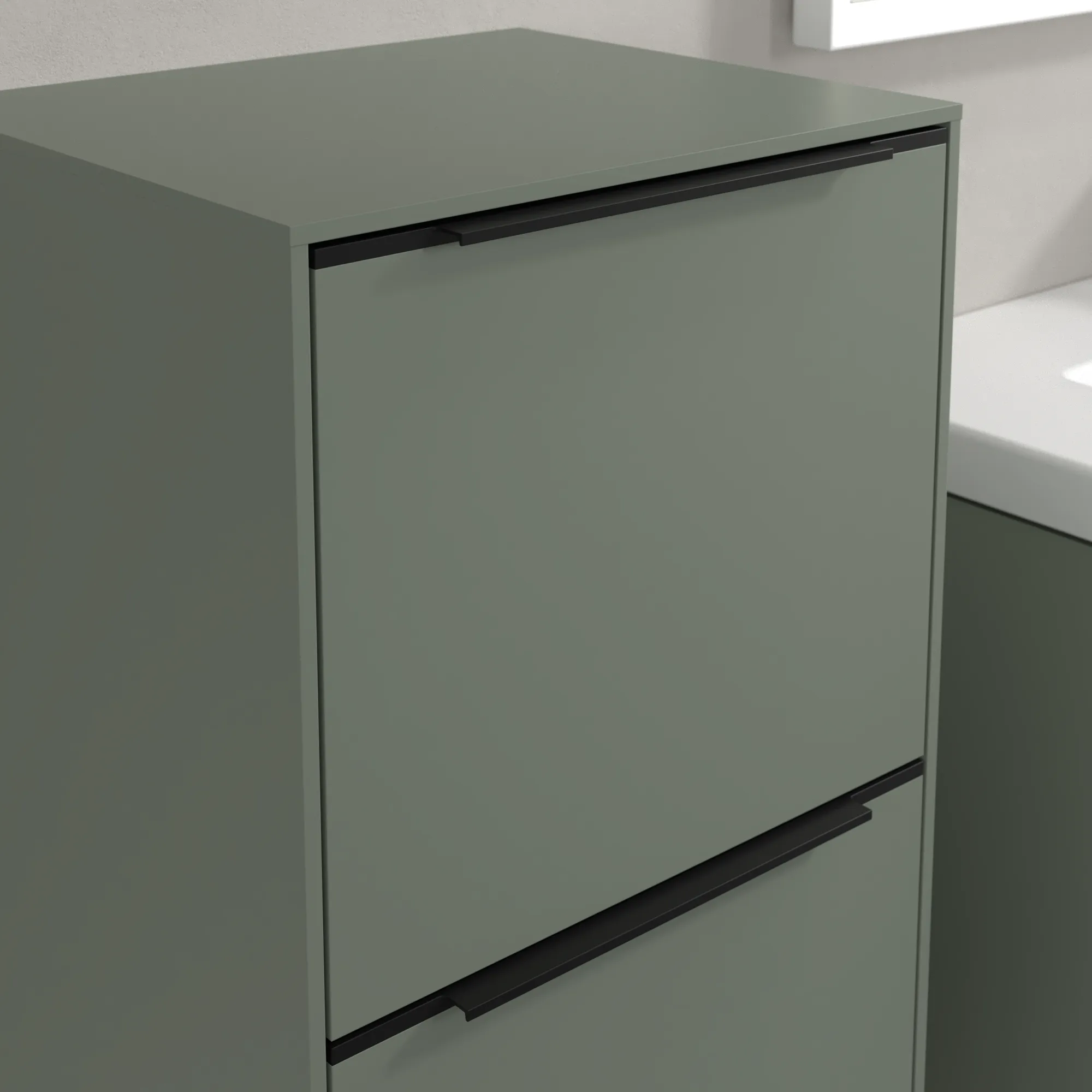 Villeroy & Boch Seitenschrank „Subway 3.0“ 40 × 86 × 36,2 × 36,2 cm 1 Auszug, 1 Tür, Anschlag (Scharnier) links, 1 Tür, Anschlag links