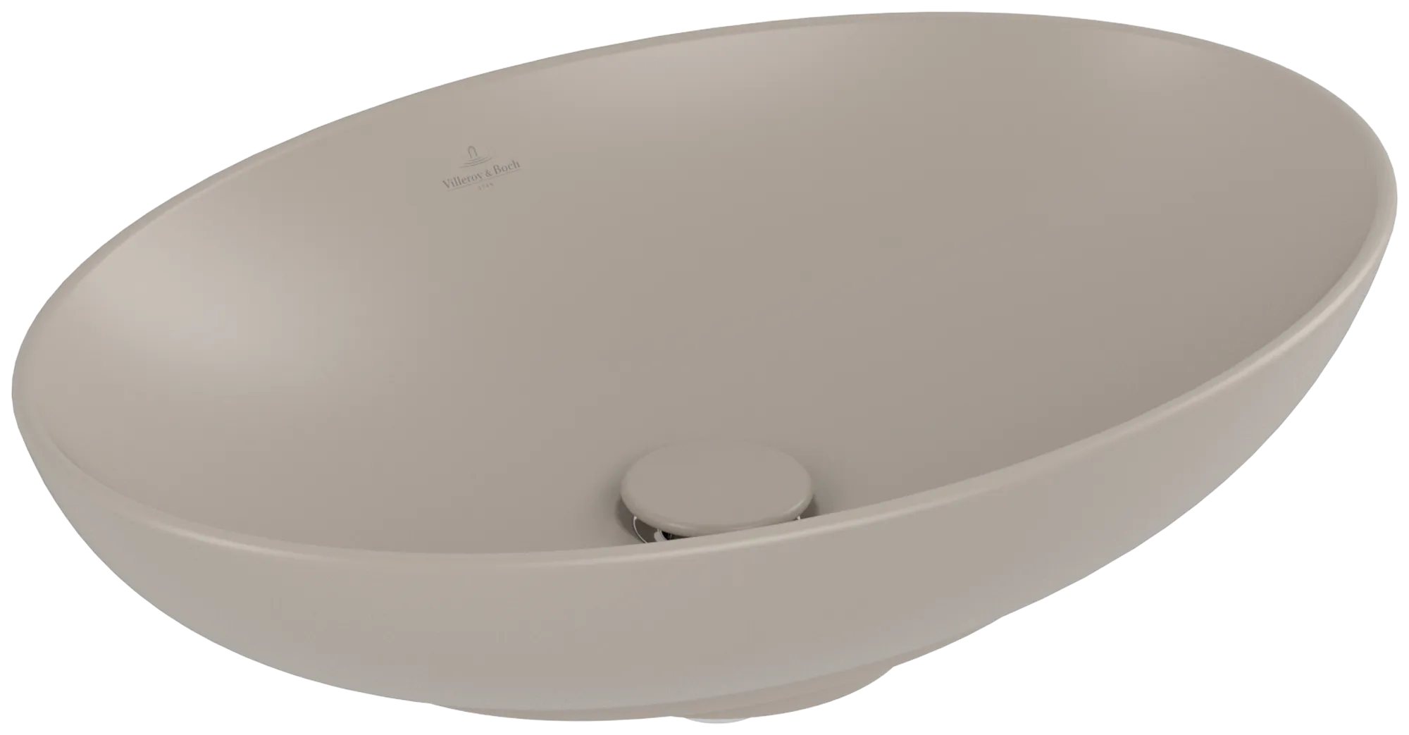 Villeroy & Boch Aufsatzwaschtisch aus TitanCeram „Loop & Friends“ 560 × 380 × 150 mm, ohne Hahnlochbohrung in Almond Villeroy & Boch Aufsatzwaschtisch aus TitanCeram „Loop & Friends“ 560 × 380 × 150 mm, ohne Hahnlochbohrung in Almond