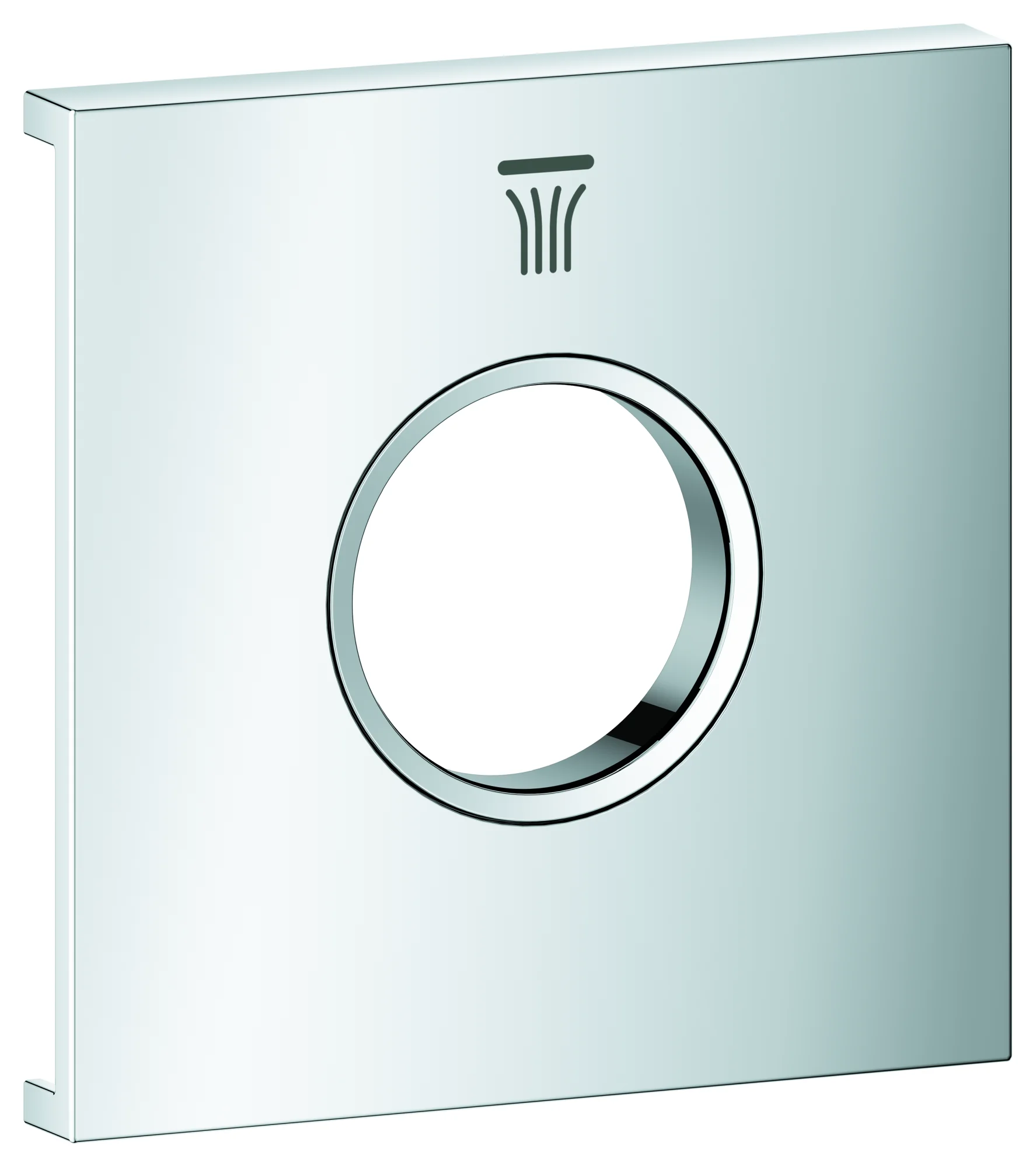 Metallplatte Grohtherm Aqua Tiles 107174, Symbol Kopfbrause 6, für Grohtherm Aqua Tiles Unterputz-Thermostate, chrom