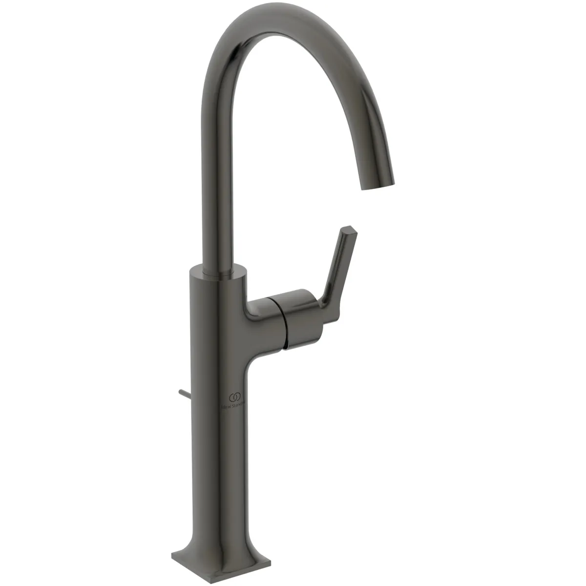 Waschtischarmatur Joy Neo mit Ablaufgarnitur verlängerter Sockel Ausladung 169mm Hebelgriffe Magnetic Grey Waschtischarmatur Joy Neo mit Ablaufgarnitur verlängerter Sockel Ausladung 169mm Hebelgriffe Magnetic Grey