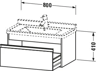 Duravit Waschtischunterschrank wandhängend „Ketho“ 80 × 41 × 45,5 cm in Nussbaum Dunkel Duravit Waschtischunterschrank wandhängend „Ketho“ 80 × 41 × 45,5 cm in Nussbaum Dunkel