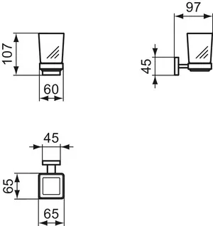 Mundglas IOM Cube, Chrom Mundglas IOM Cube, Chrom