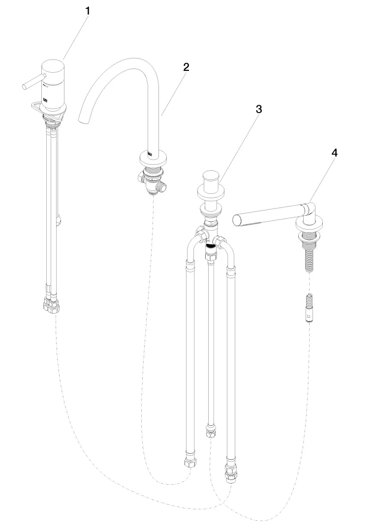 Dornbracht META Wannen-Vierlochbatterie für Wannenrand- bzw. Fliesenrandmontage - Bronze gebürstet Dornbracht META Wannen-Vierlochbatterie für Wannenrand- bzw. Fliesenrandmontage - Bronze gebürstet