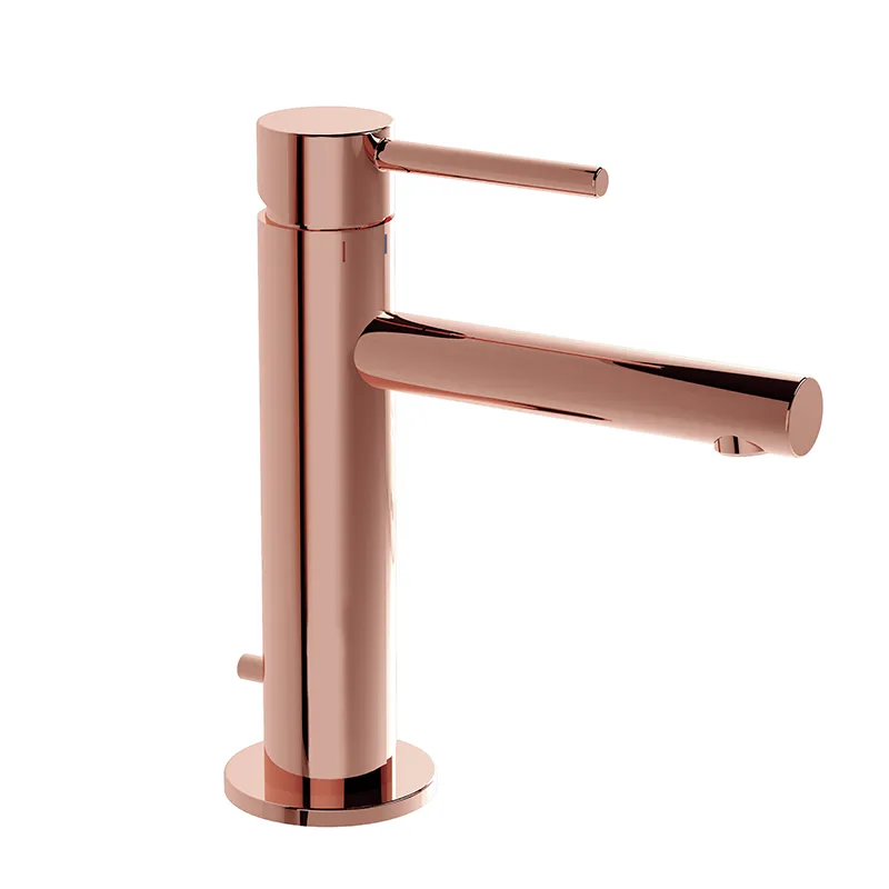 VitrA Origin Einhebel-Waschtischmischer mit Ablaufgarnitur, Höhe 19 cm, Einlochmontage, Kupfer Soft