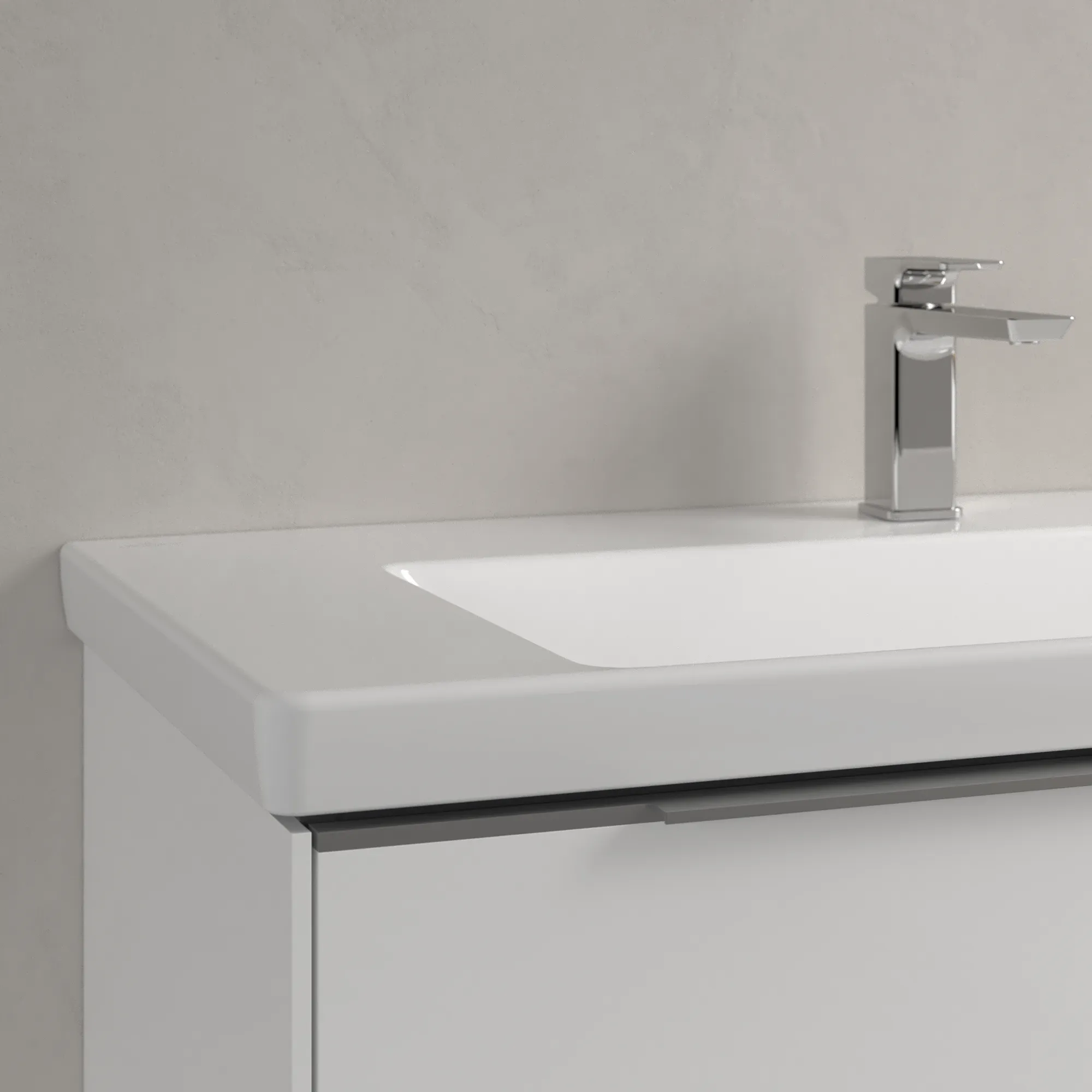 Villeroy & Boch Wandwaschtisch aus TitanCeram „Subway 3.0“ 1000 × 470 × 165 mm mit CeramicPlus