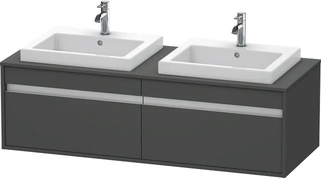 Duravit Waschtischunterschrank wandhängend „Ketho“ 140 × 42,6 × 55 cm Graphit Matt Duravit Waschtischunterschrank wandhängend „Ketho“ 140 × 42,6 × 55 cm Graphit Matt