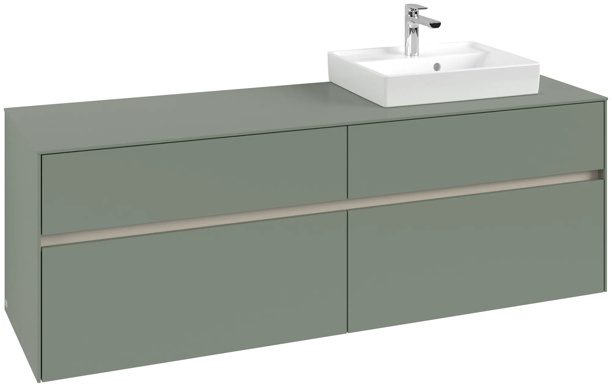 Villeroy & Boch Collaro Waschbeckenunterschrank C079B0, 1600 x 548 x 500 mm, Soft Green