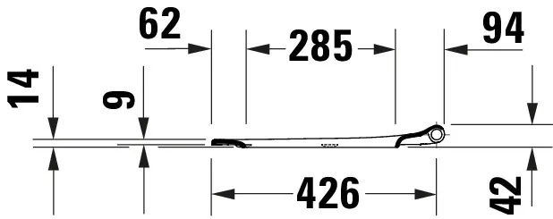 Duravit Univ. WC-Sitz Eckig Tief 448mm Üblap., Edelstahl Duravit Univ. WC-Sitz Eckig Tief 448mm Üblap., Edelstahl