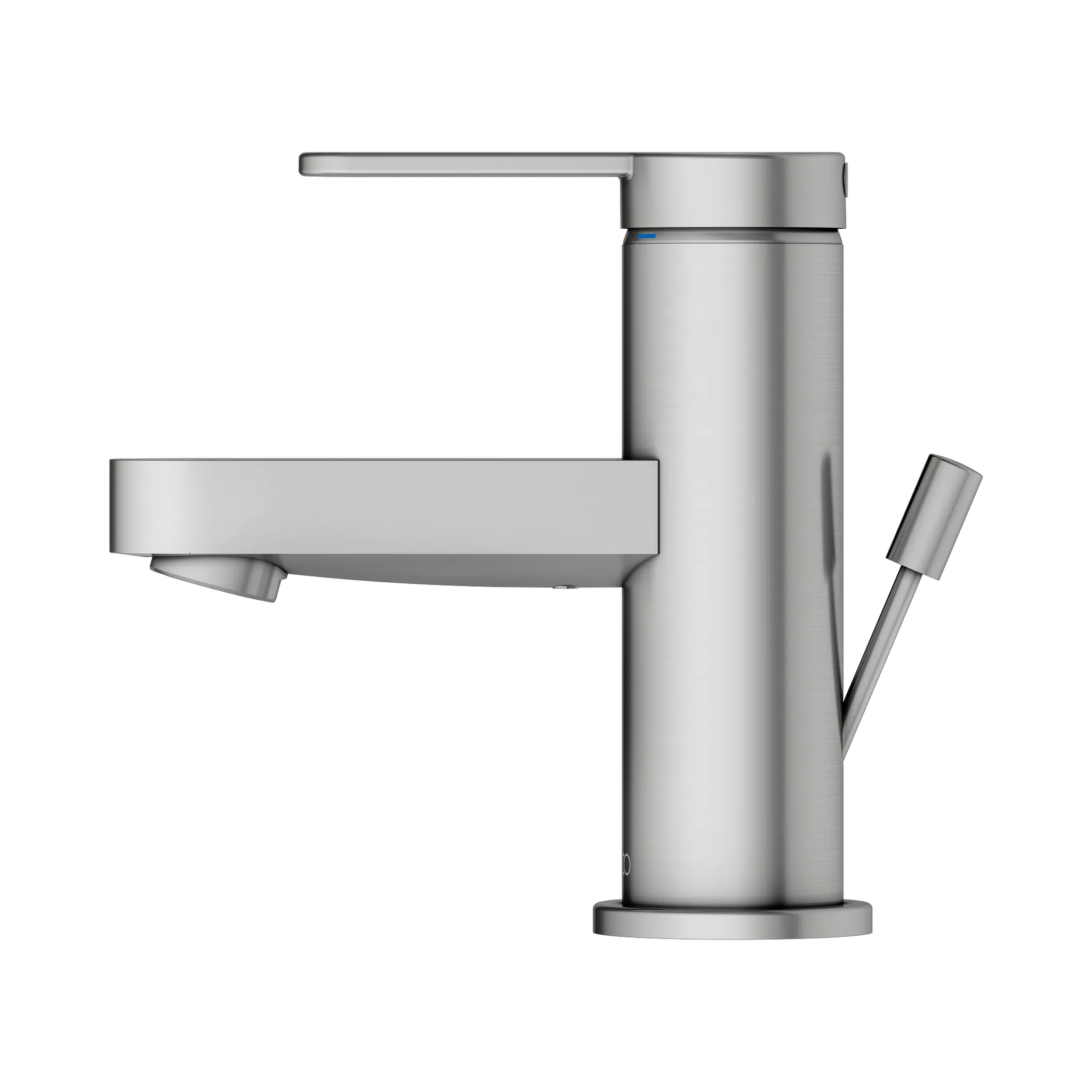 KEUCO IXMO Einhebel-Waschtischmischer 60 IXMO Flat mit Zugstangen-Ablaufgarnitur IXMO Flat, Rosette rund Edelstahl-finish