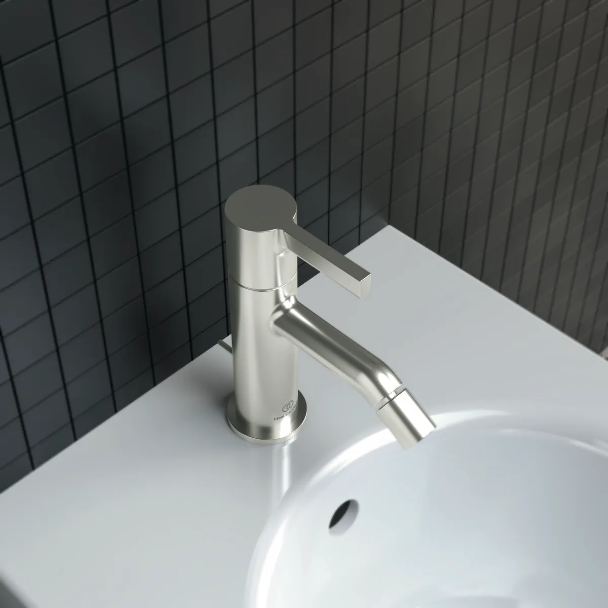 Ideal Standard Bidetarmatur Joy, Atelier Collections, Ausladung 115mm, Silver Storm