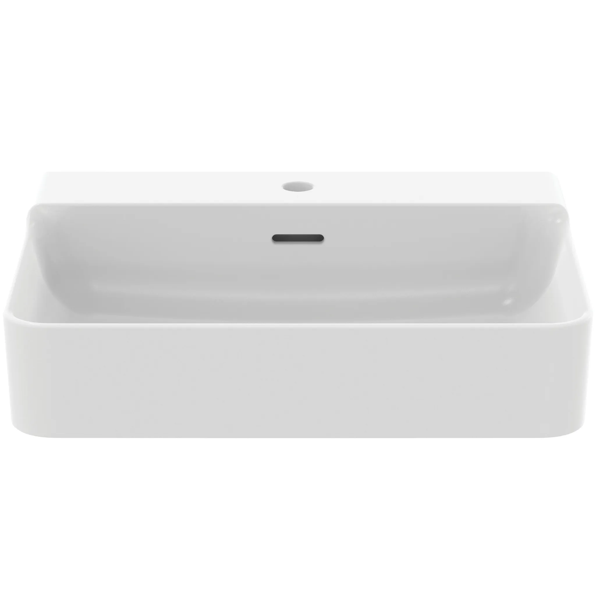 Waschbecken „Conca“ 60 × 45 × 16,5 cm, Hahnlochposition mittig in Seidenweiß Waschbecken „Conca“ 60 × 45 × 16,5 cm, Hahnlochposition mittig in Seidenweiß