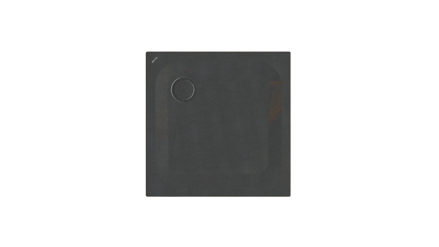 Bette quadrat Duschwanne „BetteUltra“ 800 × 800 mm ohne Oberflächenbeschichtung, ohne Oberflächenveredelung, mit Wannenträger, in Midnight