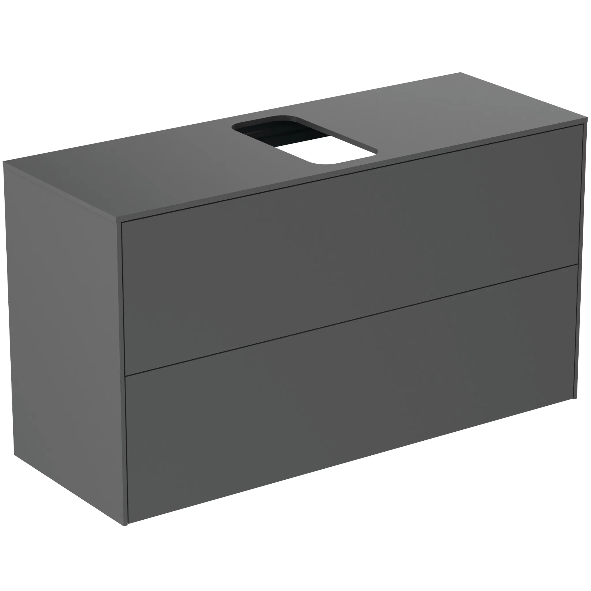 Ideal Standard Waschtischunterschrank Conca, 2 Auszüge, Anthrazit Ideal Standard Waschtischunterschrank Conca, 2 Auszüge, Anthrazit