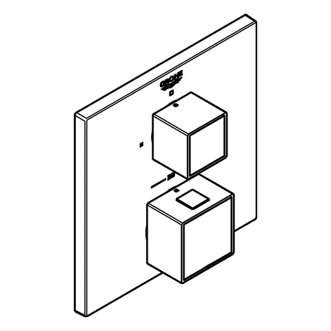 Thermostat-Brausebatterie Grohtherm Cube 24153, Fertigmontageset für Rapido SmartBox, chrom Thermostat-Brausebatterie Grohtherm Cube 24153, Fertigmontageset für Rapido SmartBox, chrom