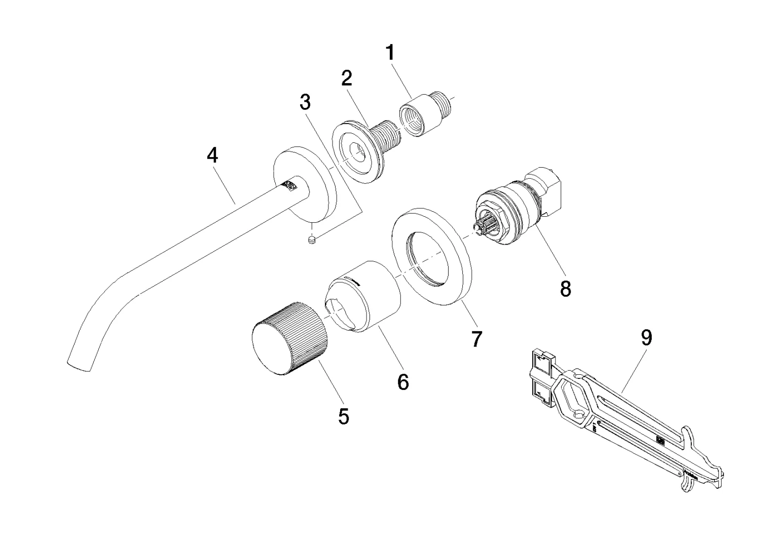 Dornbracht META PURE Waschtisch-Wand-Einhandbatterie ohne Ablaufgarnitur Light Gold Dornbracht META PURE Waschtisch-Wand-Einhandbatterie ohne Ablaufgarnitur Light Gold
