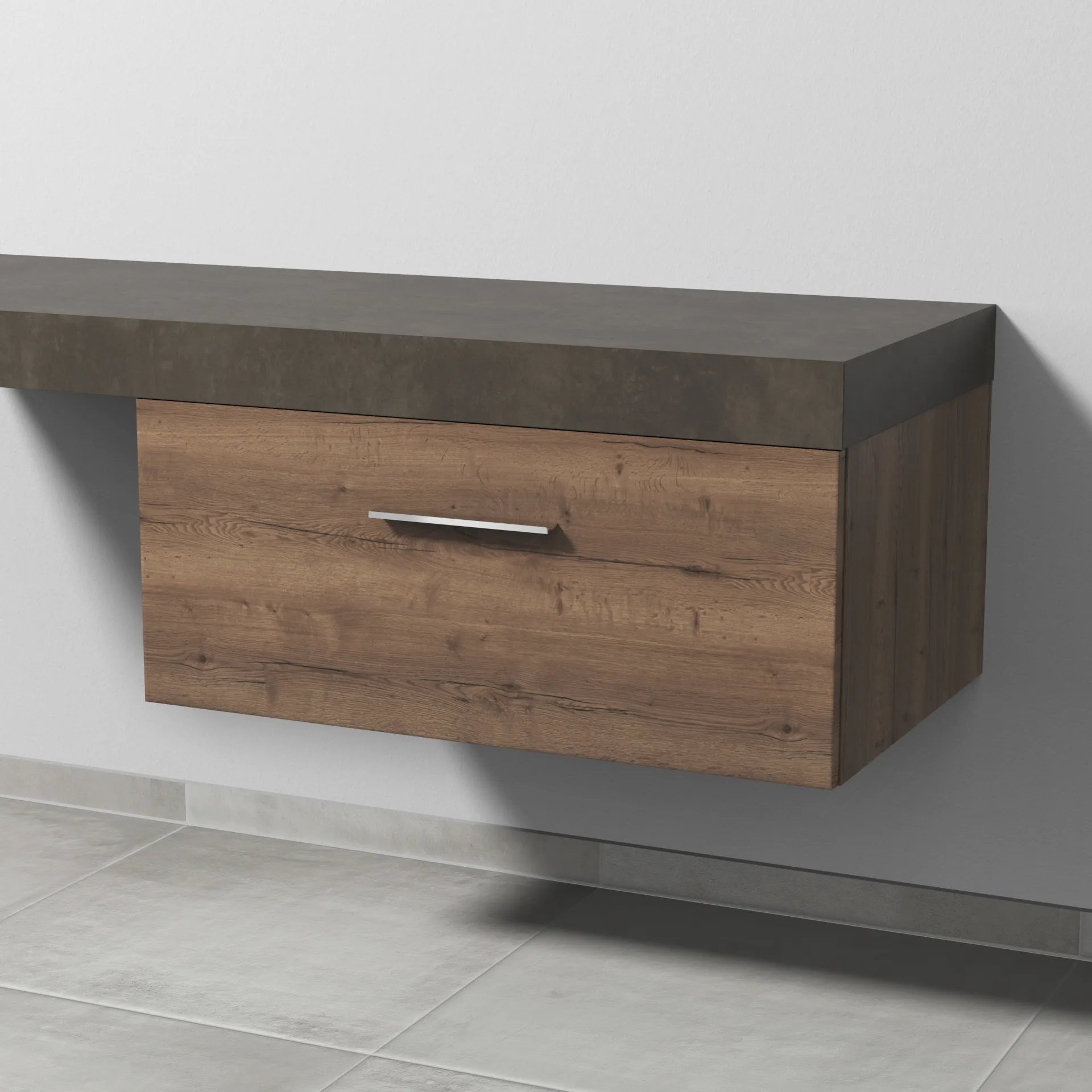 Sanipa Anbauschrank „2morrow“ 800 × 340 × 520 mm in Eiche Tabak