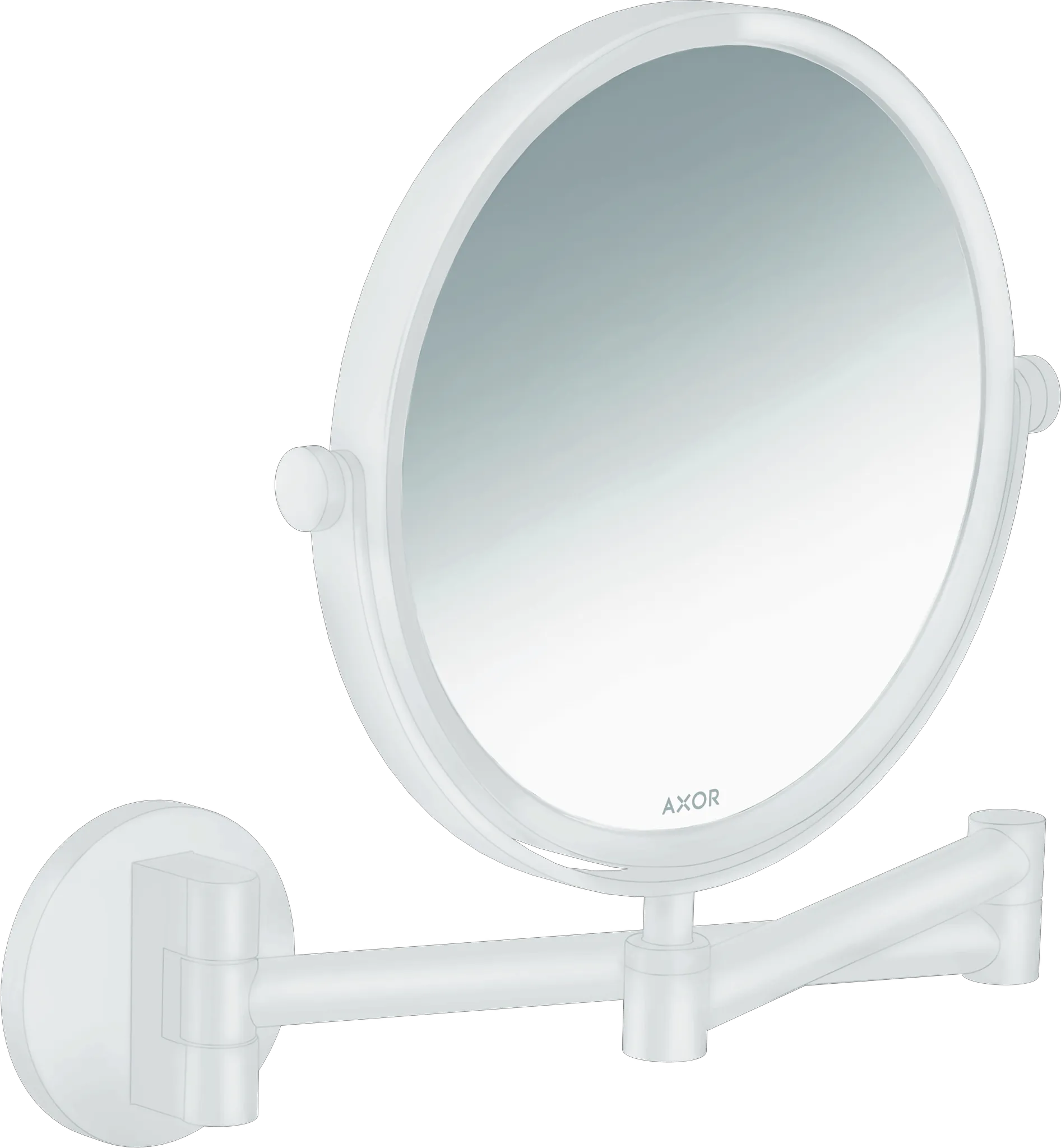 Hansgrohe AXOR Universal Circular Rasierspiegel, mattweiß