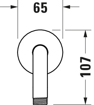 Duravit Brausearm L 410mm Wandmontage Rosette Rund Bronze Gebürstet Duravit Brausearm L 410mm Wandmontage Rosette Rund Bronze Gebürstet