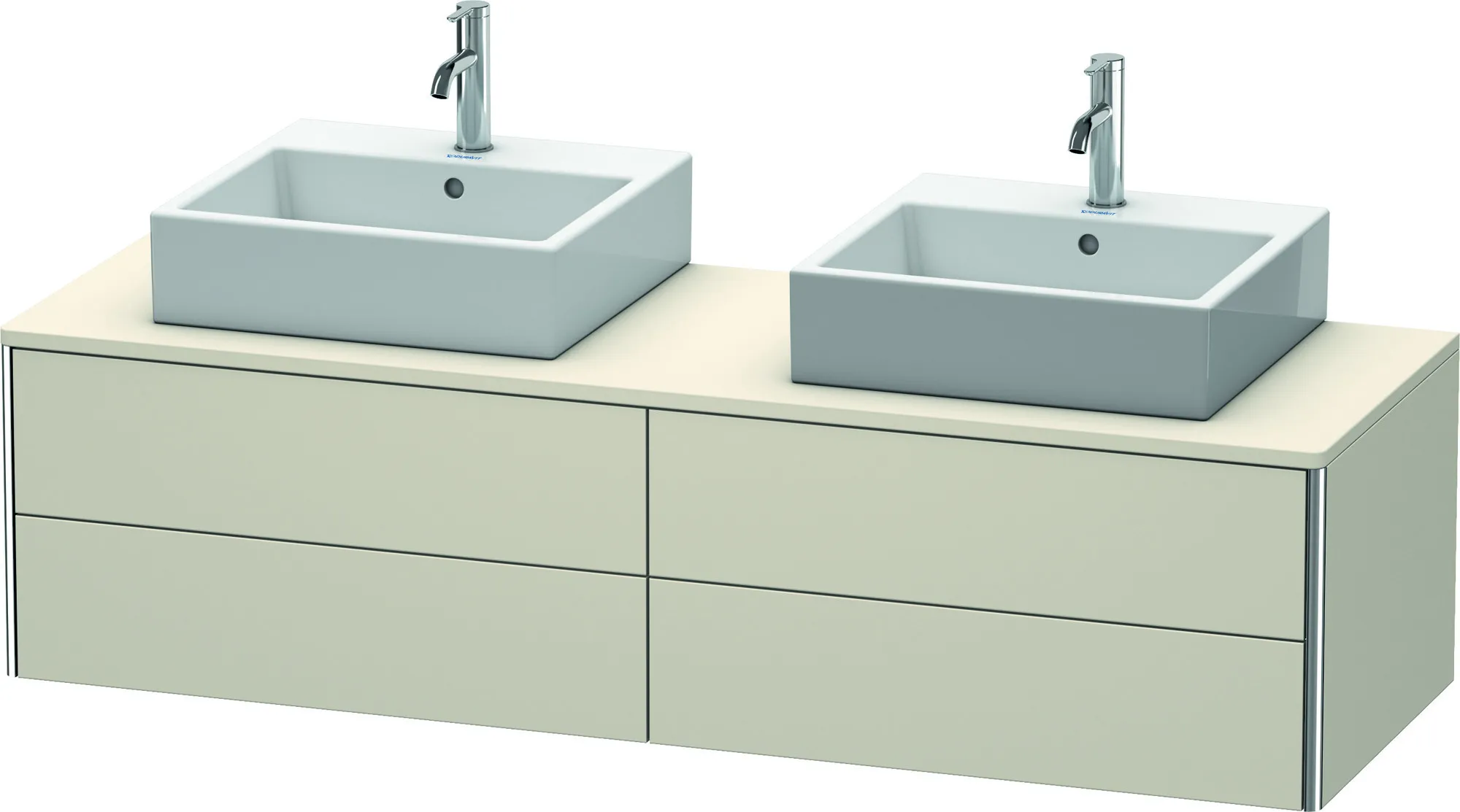Duravit Waschtischunterschrank wandhängend „XSquare“ 160 × 40 × 54,8 cm Taupe Matt Duravit Waschtischunterschrank wandhängend „XSquare“ 160 × 40 × 54,8 cm Taupe Matt