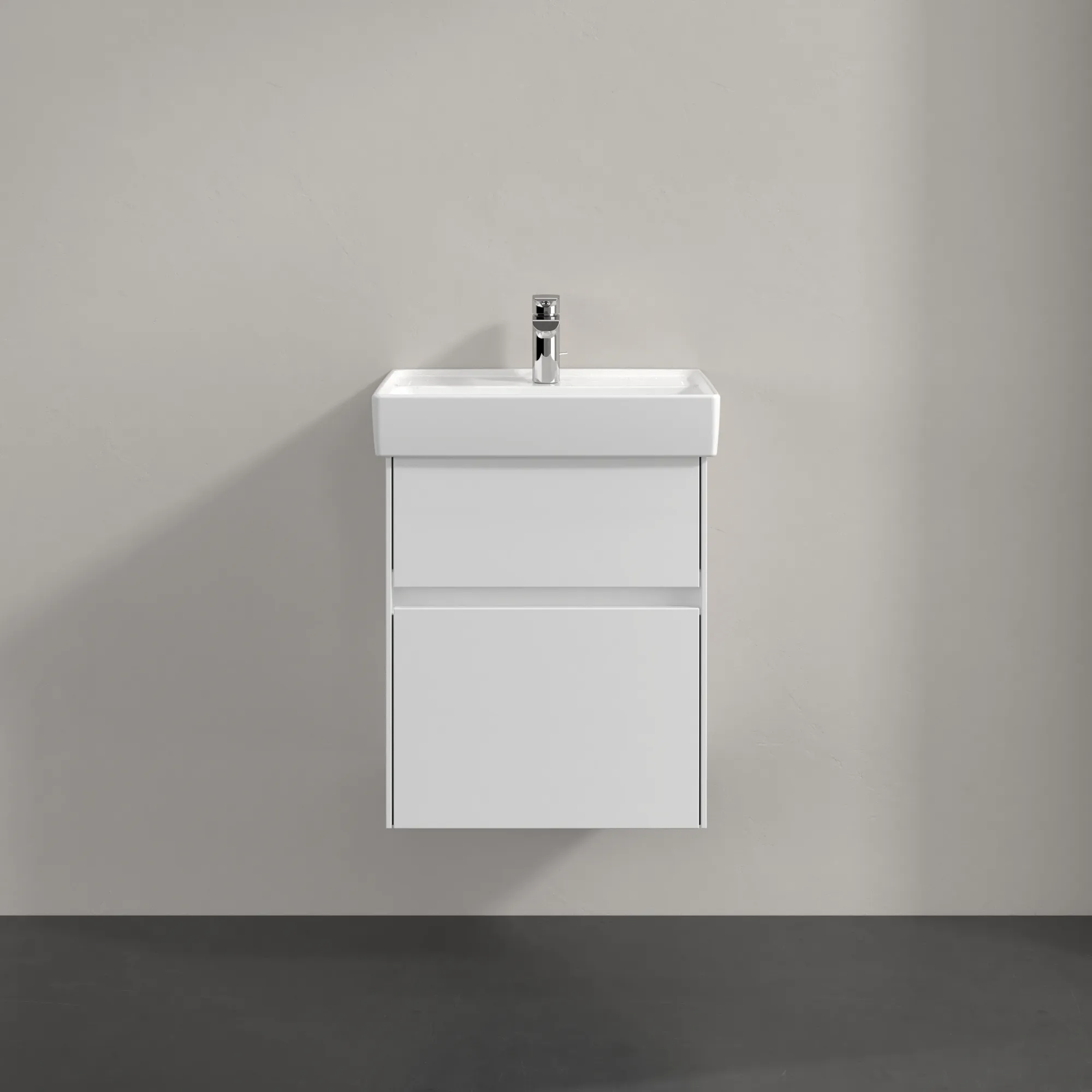 Villeroy & Boch Waschtischunterschrank „Collaro“ 460 × 546 × 374 mm Glossy White, für Becken mittig, ohne Beleuchtung