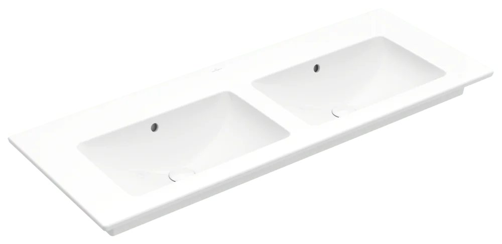 Villeroy & Boch Venticello Schrank-Doppelwaschtisch 1300x500mm Rechteck m. ÜL. Weiß Alpin Villeroy & Boch Venticello Schrank-Doppelwaschtisch 1300x500mm Rechteck m. ÜL. Weiß Alpin