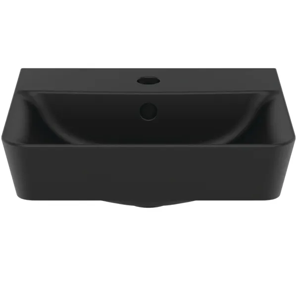 Waschbecken „ConnectAir“ 40 × 35 × 15 cm, Hahnlochposition mittig in Schwarz Matt