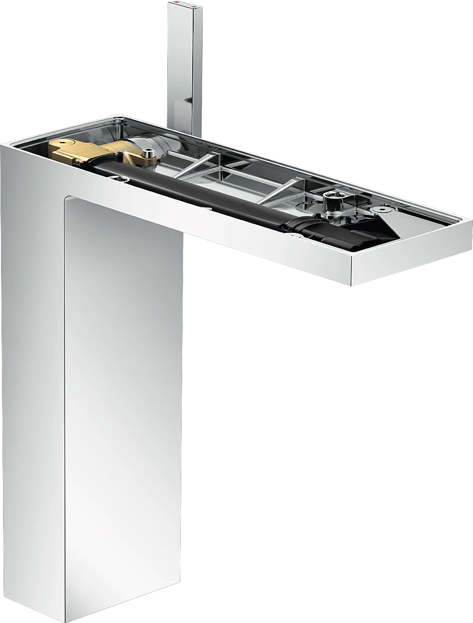 AXOR MyEdition Einhebel-Waschtischmischer 230 für Waschschüsseln mit Push-Open Ablaufgarnitur ohne Platte Chrom AXOR MyEdition Einhebel-Waschtischmischer 230 für Waschschüsseln mit Push-Open Ablaufgarnitur ohne Platte Chrom
