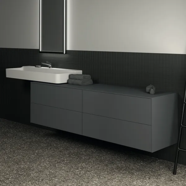 Ideal Standard Waschtischunterschrank Conca, 4 Auszüge, Anthrazit