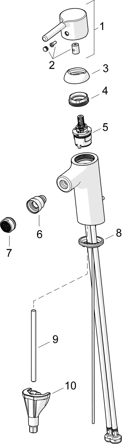 HansaVANTIS Bidetarmatur Hansavantis 2022 EHM Bidetbatterie 5243 Ablaufgarnitur Chrom