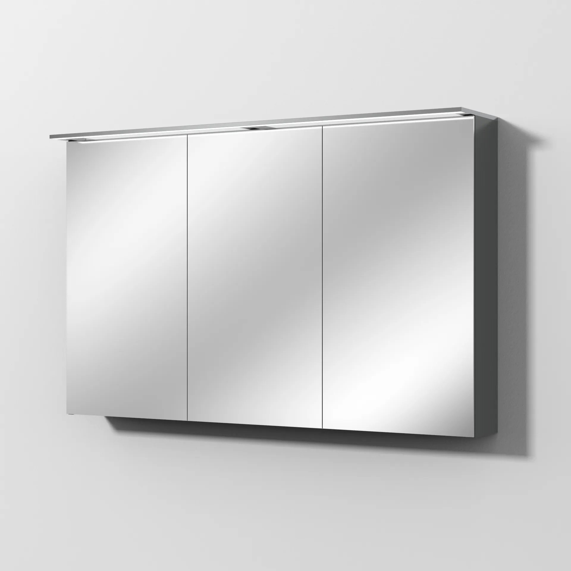 Sanipa Wandvorbau Spiegelschrank „Malte“ 1200 × 750 × 149 mm Anschlag links, links in Anthrazit (glanz), Anschlag links Sanipa Wandvorbau Spiegelschrank „Malte“ 1200 × 750 × 149 mm Anschlag links, links in Anthrazit (glanz), Anschlag links