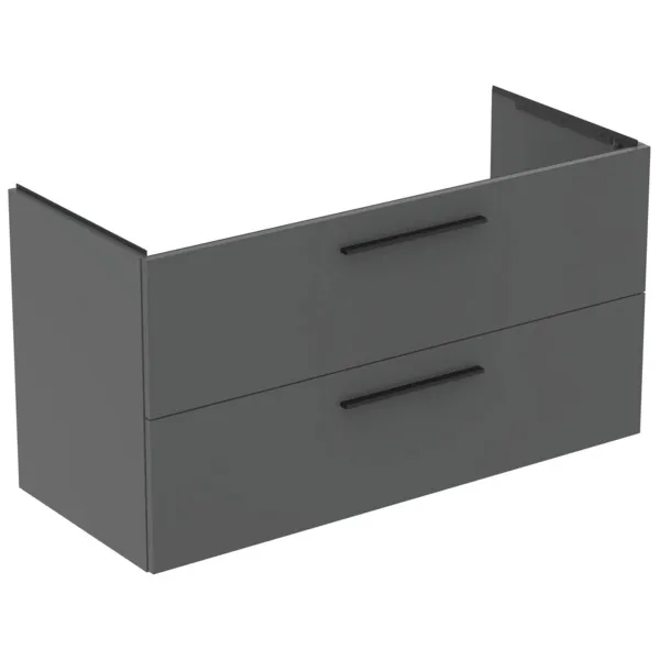 Ideal Standard i.life B 160cm Möbel-Set 2 Auszüge 2 offene Fächer Schwarz Quarzgrau Ideal Standard i.life B 160cm Möbel-Set 2 Auszüge 2 offene Fächer Schwarz Quarzgrau