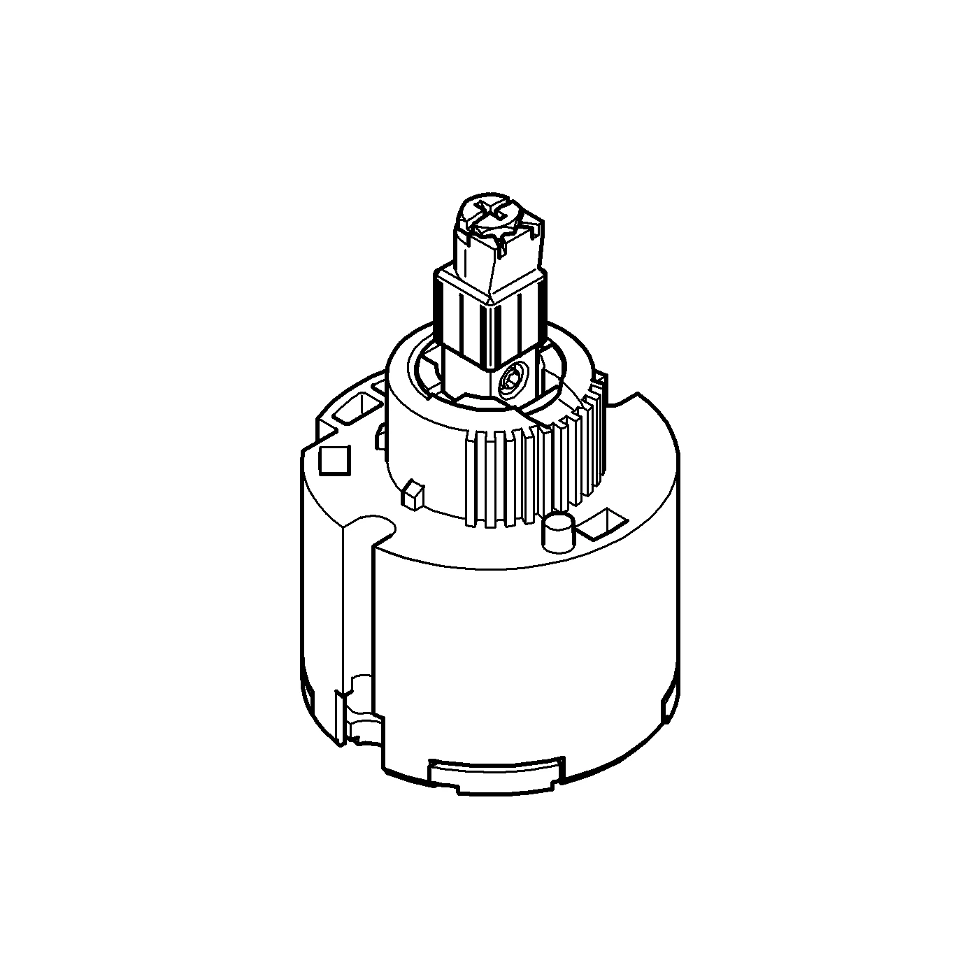 Kartusche 46048, 46 mm, mit keramischem Dichtsystem, variabel einstellbare Mengenbegrenzung, für Einhandmischer