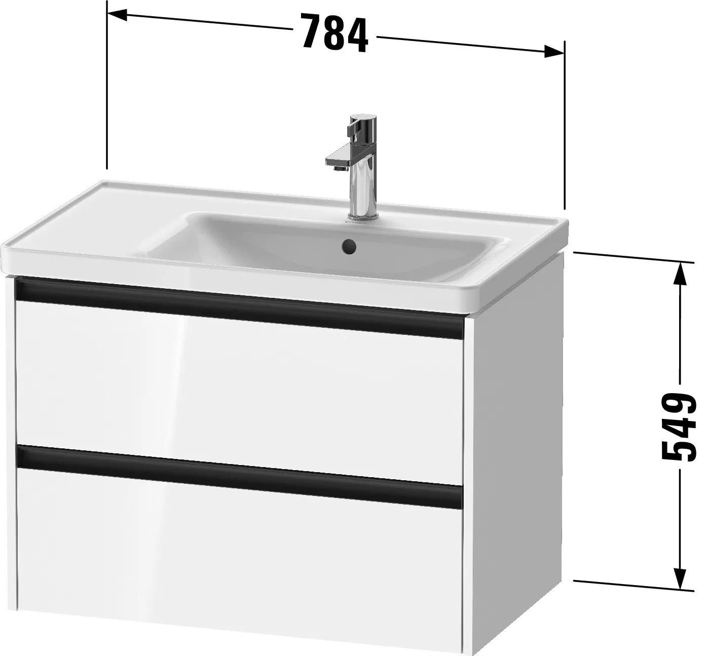 Duravit Waschtischunterschrank wandhängend „Ketho.2“ 78,4 × 54,9 × 45,5 cm in Taupe Matt Duravit Waschtischunterschrank wandhängend „Ketho.2“ 78,4 × 54,9 × 45,5 cm in Taupe Matt