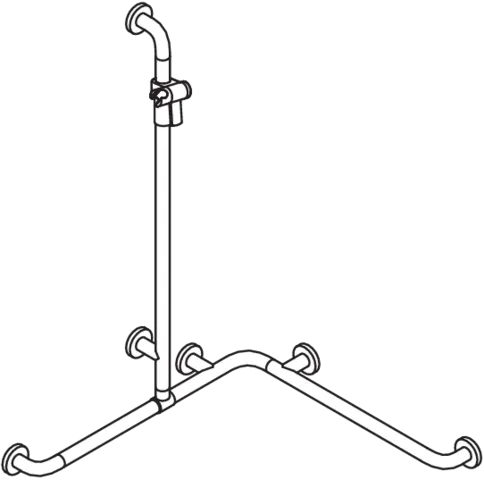 HEWI Duschhandlauf 805 Classic, Edelstahl, Tiefschwarz HEWI Duschhandlauf 805 Classic, Edelstahl, Tiefschwarz
