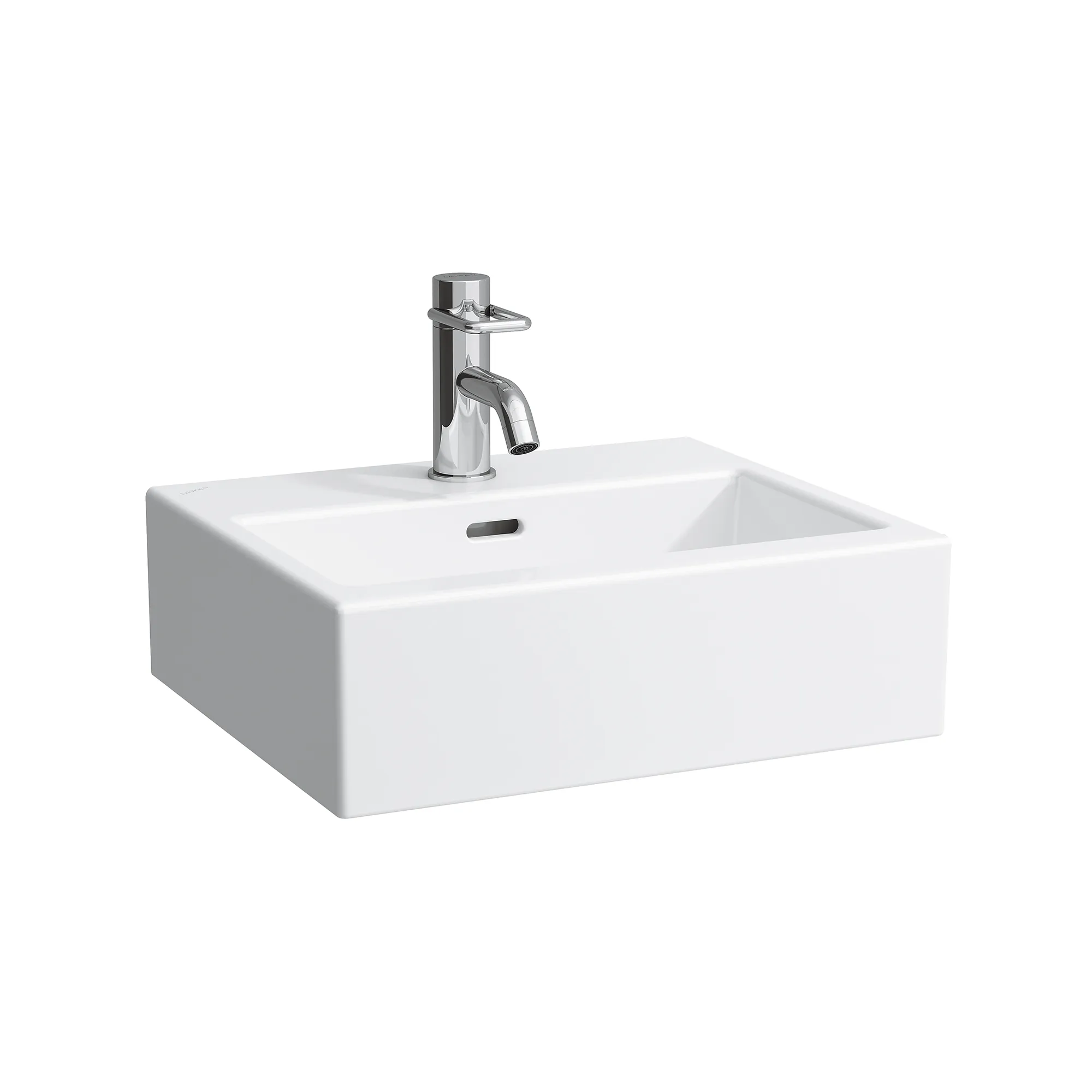 Handwaschbecken LIVING CITY 380x450x155 1 Hahnloch mit Überlauf weiß Handwaschbecken LIVING CITY 380x450x155 1 Hahnloch mit Überlauf weiß