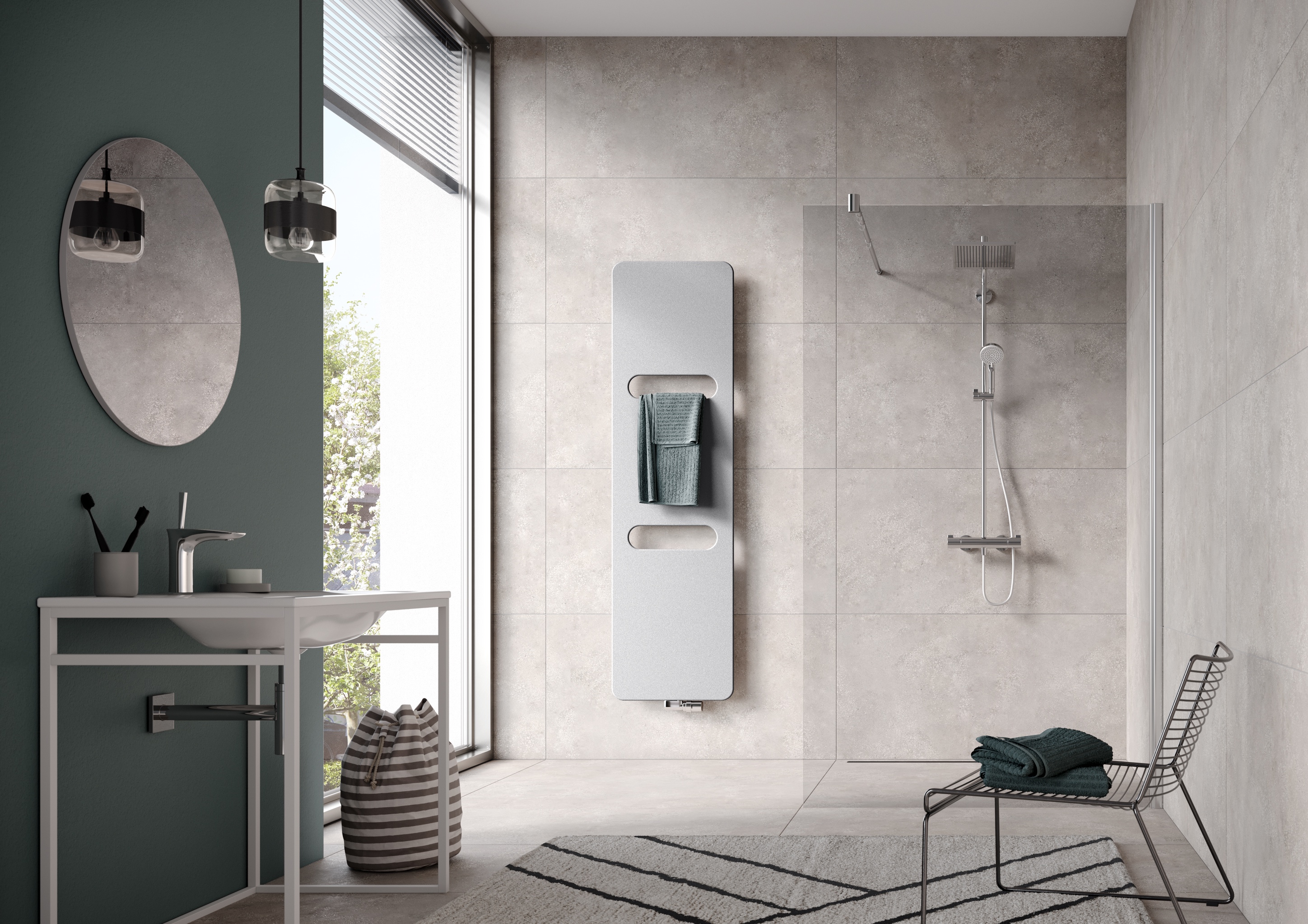 Kermi Design-Heizkörper „Oni®“ 50 × 140 cm in Graphit Metallic Kermi Design-Heizkörper „Oni®“ 50 × 140 cm in Graphit Metallic