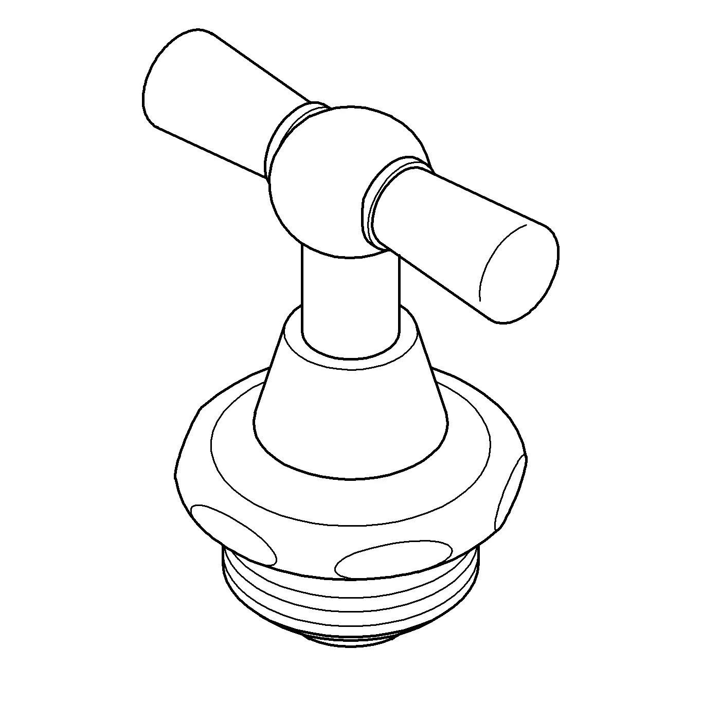 Grohe Oberteil 41806, DN 15, Knebelgriff, Rückflussverhinderer, chrom Grohe Oberteil 41806, DN 15, Knebelgriff, Rückflussverhinderer, chrom