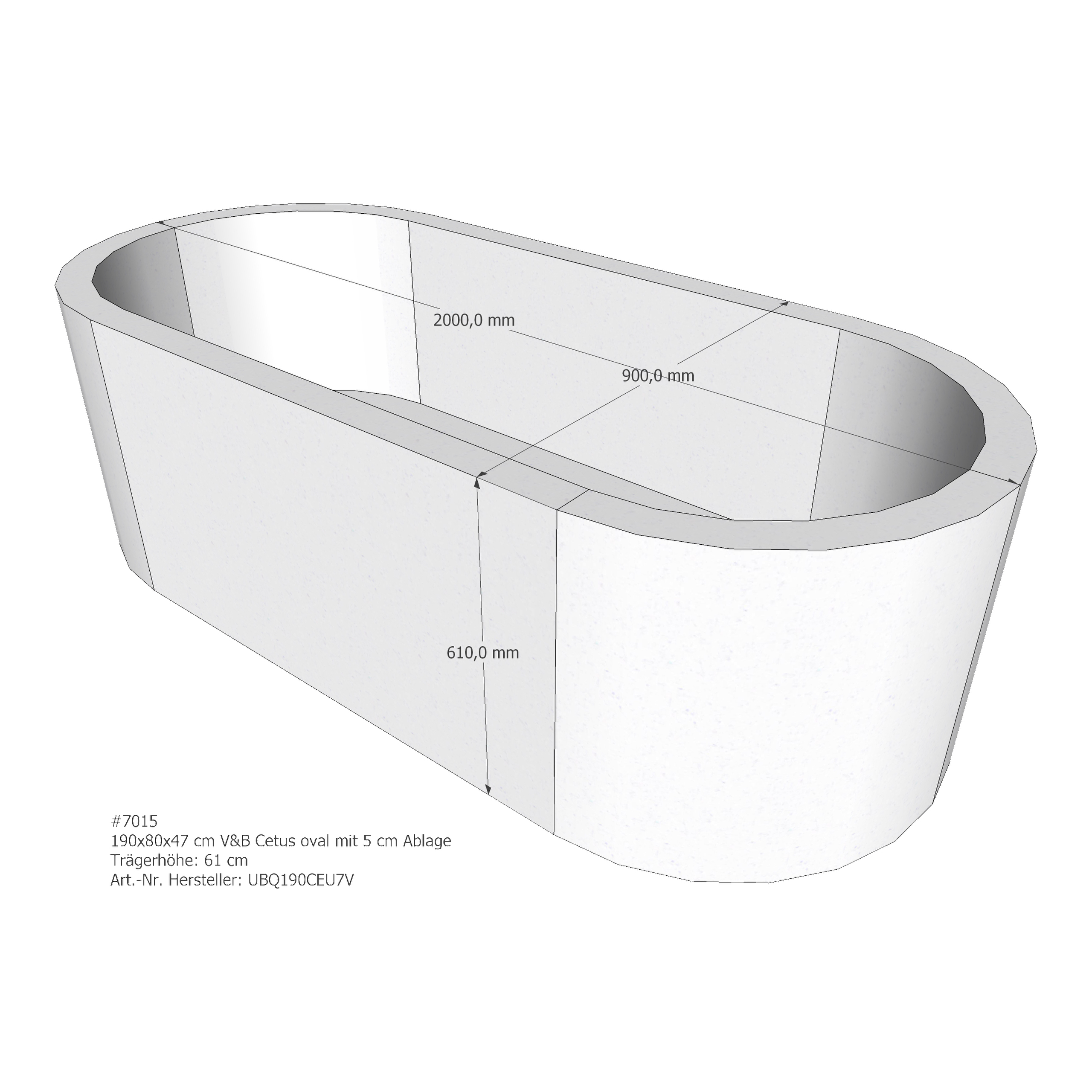 Badewannenträger für Villeroy & Boch Loop & Friends 170 × 75 × 44 cm Badewannenträger für Villeroy & Boch Loop & Friends 170 × 75 × 44 cm