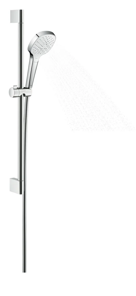Hansgrohe Croma Select E Brauseset 110 Vario EcoSmart, weiß/chrom, 65 cm Brausestange, 9 l/min Durchfluss