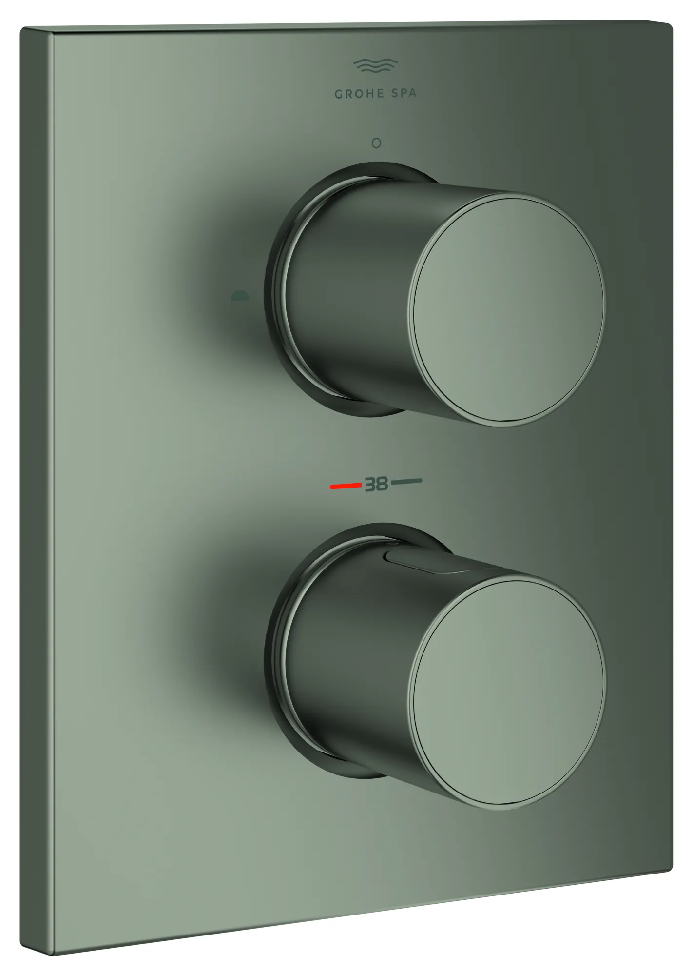 Grohe Unterputz-Armatur „Grohtherm F“ in satin steel Grohe Unterputz-Armatur „Grohtherm F“ in satin steel