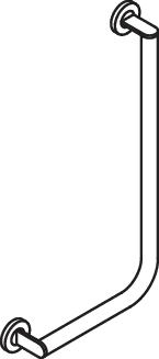 Winkelgriff des Systems 900, Edelstahl, PVD, waagerechte Länge 300 mm, senkrechte Länge 600 mm, D: 32 mm, Ausführung links, in Farbe CK (messing glänzend) Winkelgriff des Systems 900, Edelstahl, PVD, waagerechte Länge 300 mm, senkrechte Länge 600 mm, D: 32 mm, Ausführung links, in Farbe CK (messing glänzend)