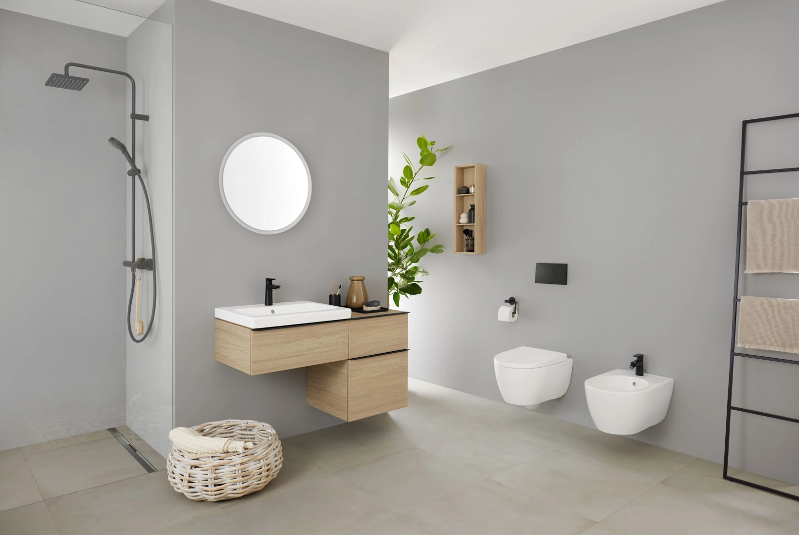 Wand-Tiefspül-WC Set mit WC-Sitz „iCon“ 360 × 330 × 530 mm in weiß matt, Befestigung verdeckt, Soft Closing Wand-Tiefspül-WC Set mit WC-Sitz „iCon“ 360 × 330 × 530 mm in weiß matt, Befestigung verdeckt, Soft Closing
