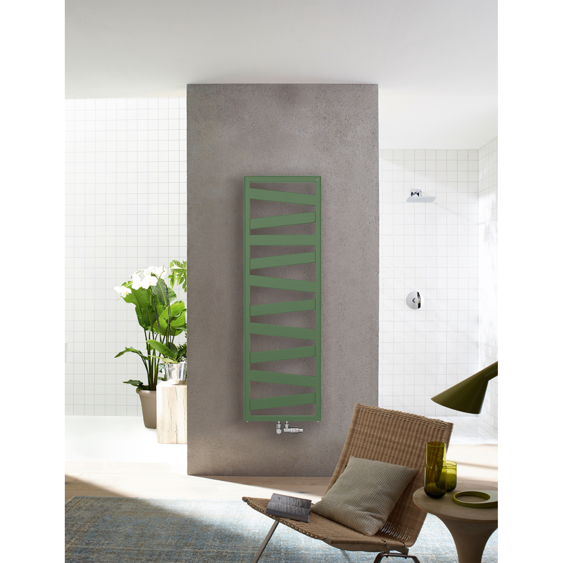 Zehnder Design-Heizkörper Ribbon, elektrisch, RAL 9010, 1686 x 30 x 600 mm