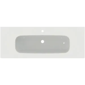 Waschbecken „i.life A“ 124 × 46 × 15,5 cm, Hahnlochposition mittig
