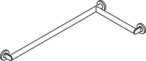HEWI Haltegriff Ausführung rechts „System 900“ in Signalweiß matt, Befestigung verdeckt HEWI Haltegriff Ausführung rechts „System 900“ in Signalweiß matt, Befestigung verdeckt