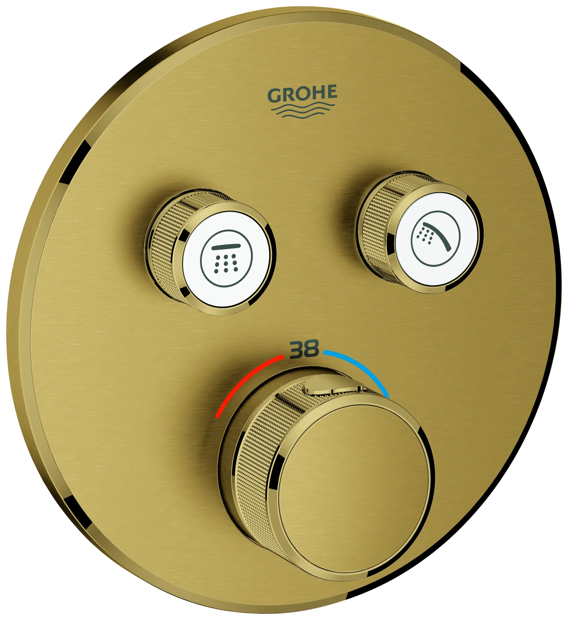 Thermostat Grohtherm SmartControl 29119, mit 2 Absperrventilen, Fertigmontageset für Rapido SmartBox, Wandrosette rund, chrom Thermostat Grohtherm SmartControl 29119, mit 2 Absperrventilen, Fertigmontageset für Rapido SmartBox, Wandrosette rund, chrom